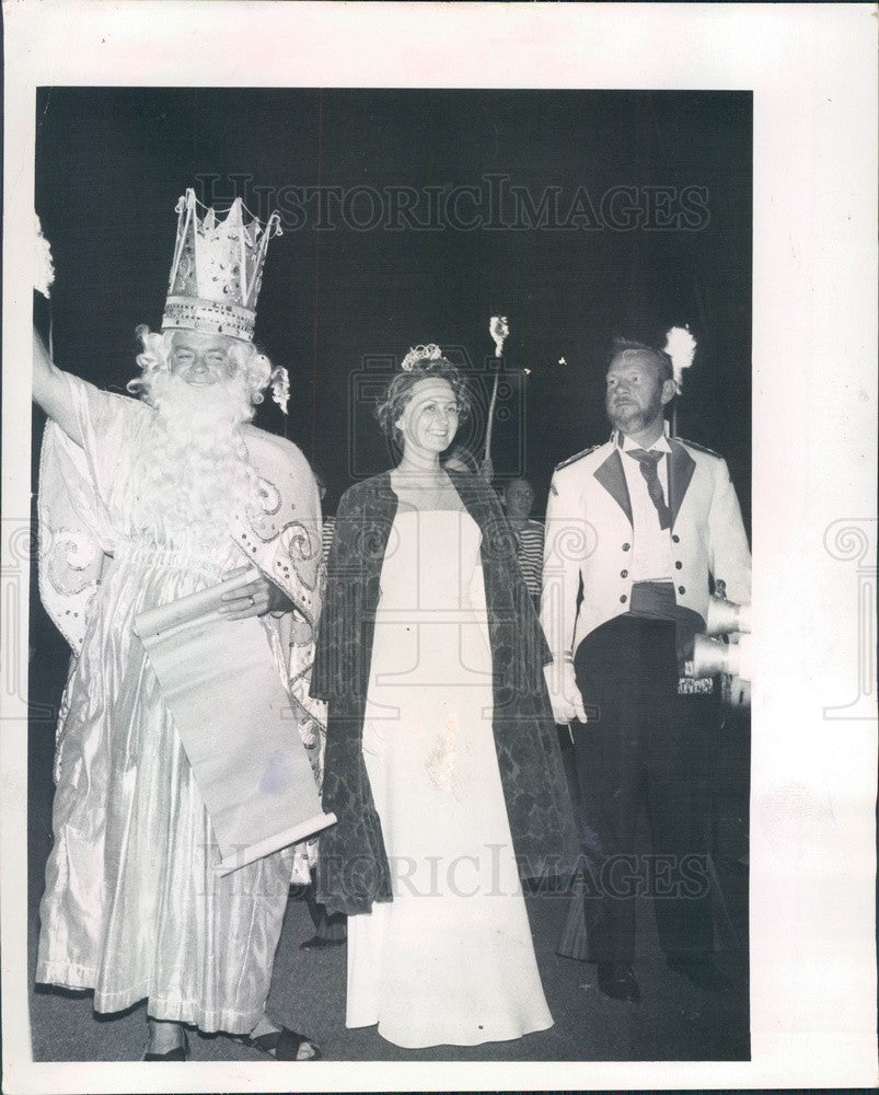 1968 Sarasota, Florida King Neptune &amp; Queen Athena Press Photo - Historic Images