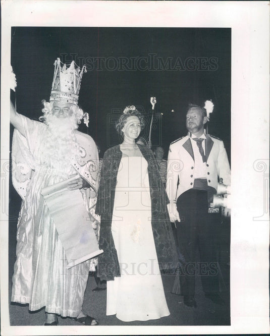 1968 Sarasota, Florida King Neptune & Queen Athena Press Photo - Historic Images