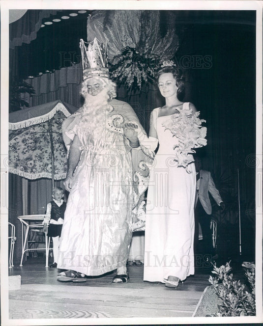 1967 Sarasota, Florida King Neptune & Queen Athena Press Photo - Historic Images