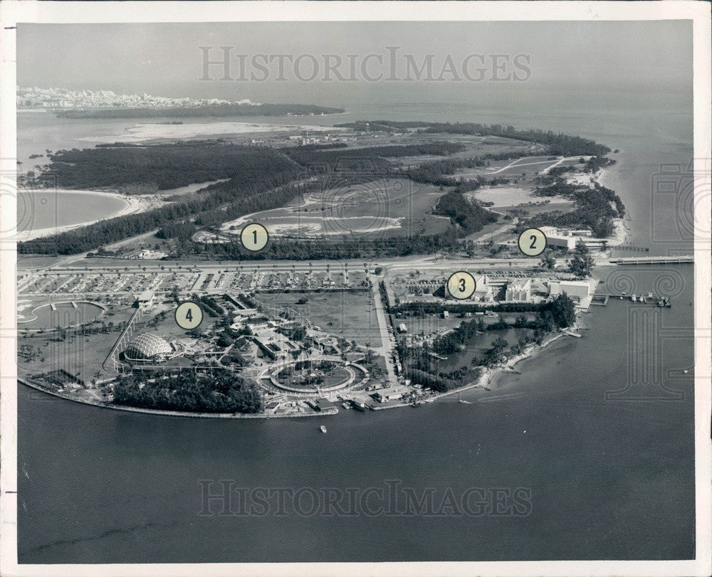1970 Virginia Key, FL Oceanographic Research Institutions Aerial Press Photo - Historic Images