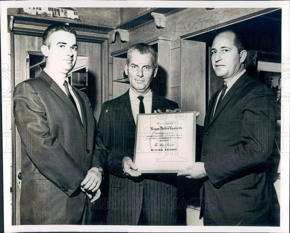 1963 Tampa, FL Krauss Brothers Lumber Co President Wilber Davis Press Photo - Historic Images