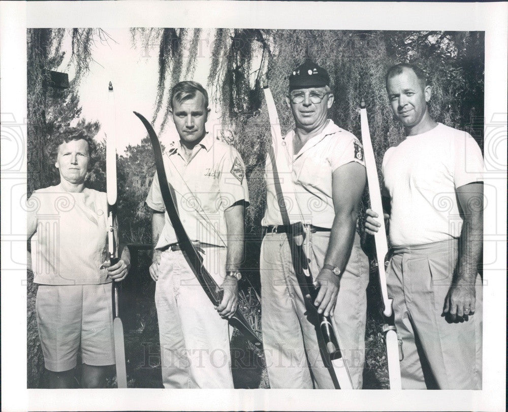 1964 Tarpon Springs, Florida Keystone Archery Club Officers Press Photo - Historic Images