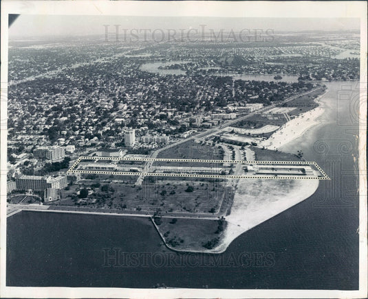 1973 St. Petersburg Florida Edgewater Beach Motel Aerial View Press Photo - Historic Images