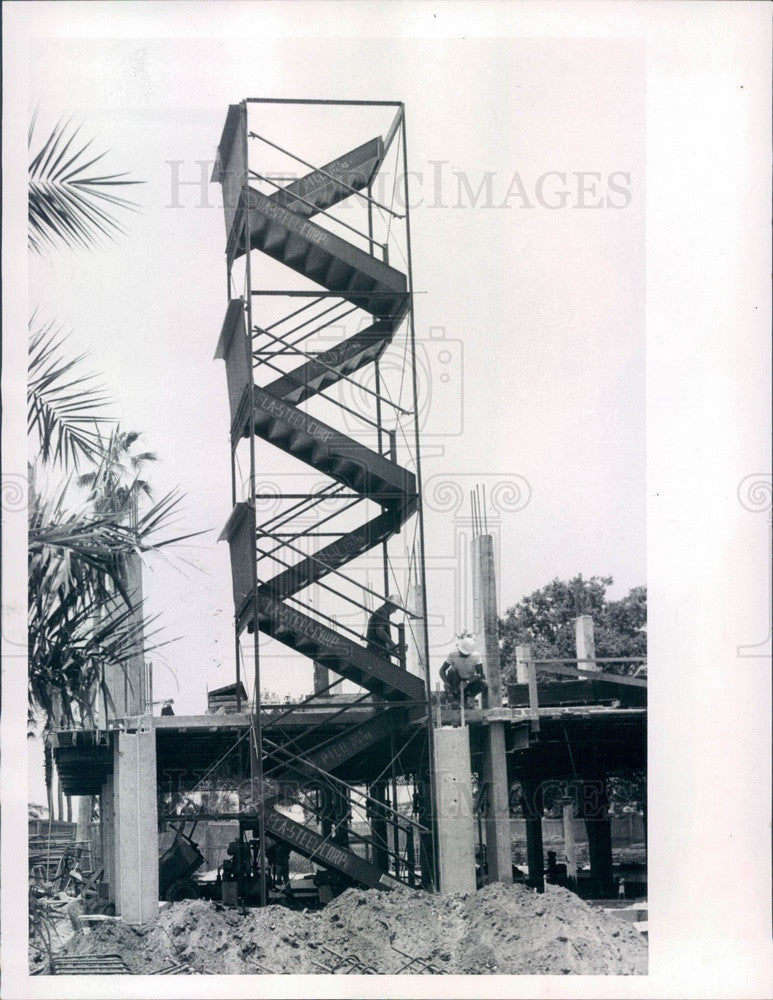 1970 Dunedin, Florida Edgewater Apartments Construction Press Photo - Historic Images