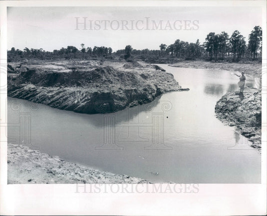 1967 Pinellas County, Florida Suncoast Botanical Garden Lake Press Photo - Historic Images