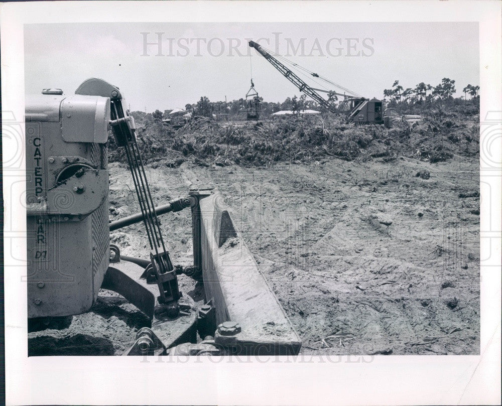 1963 Pinellas County, Florida Suncoast Botanical Garden Construction Press Photo - Historic Images