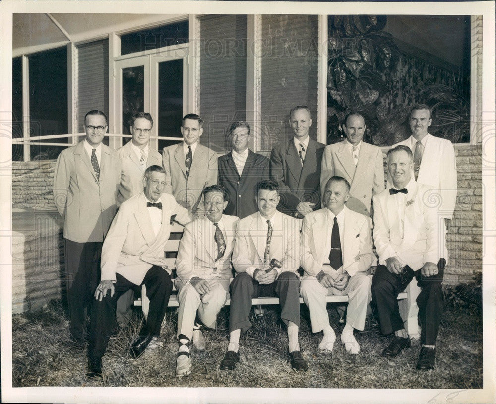 1953 St. Petersburg Florida Sunshine City Boat Club Officers Press Photo - Historic Images