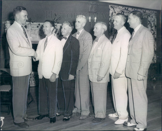 1952 St. Petersburg Florida Sunshine City Boat Club Officers Press Photo - Historic Images