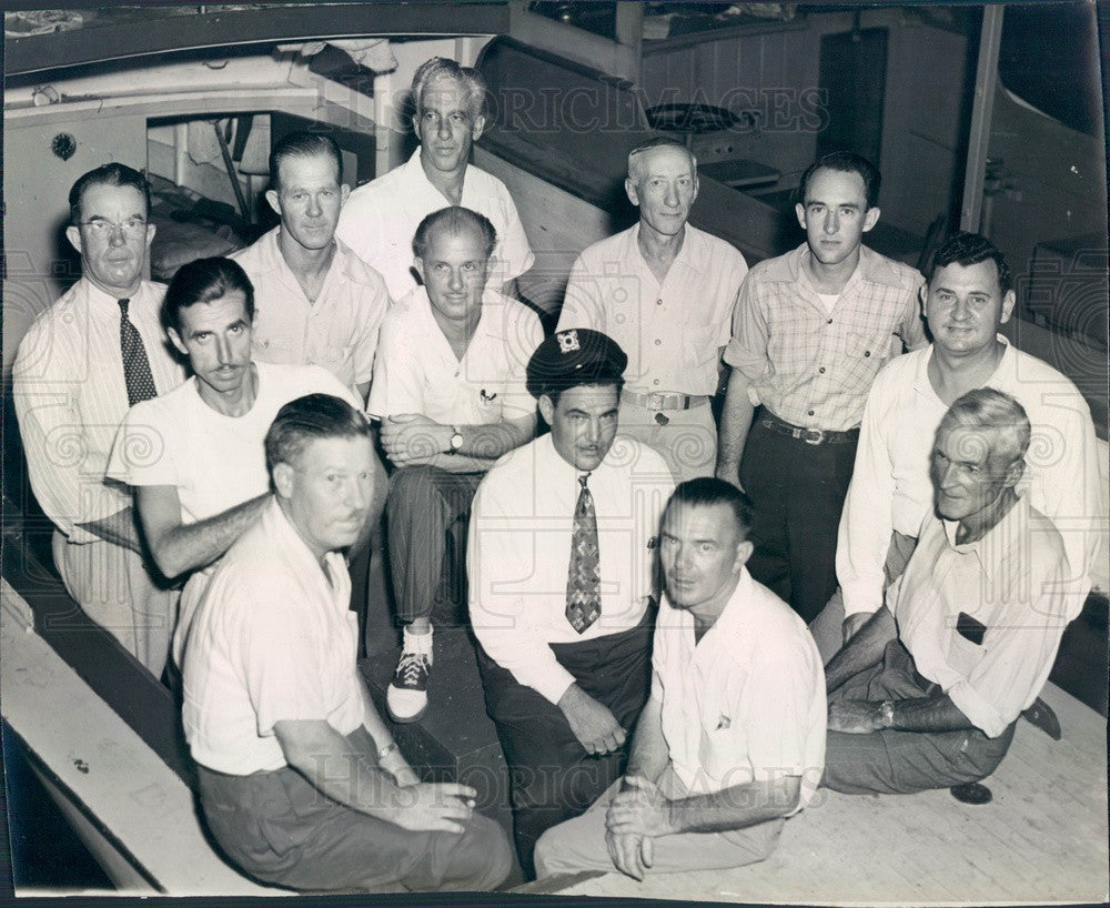 1946 St. Petersburg Florida Sunshine City Boat Club Officers Press Photo - Historic Images