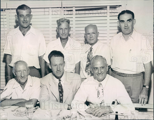 1949 St. Petersburg Florida Sunshine City Boat Club Officers Press Photo - Historic Images