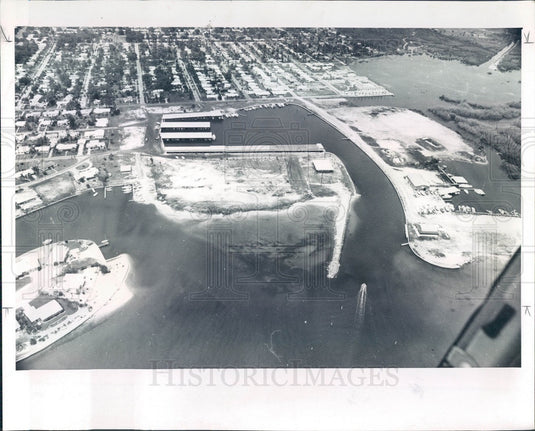 1965 St. Petersburg Florida Sunshine Boat Club Marina Press Photo - Historic Images