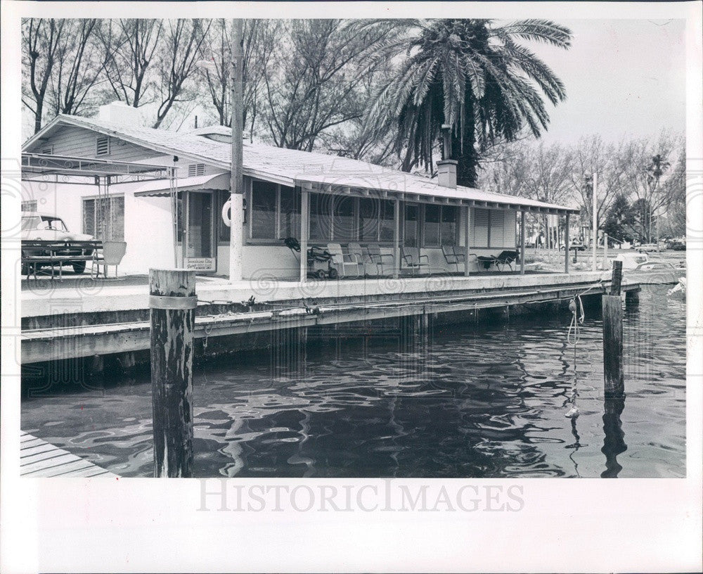 1963 St. Petersburg Florida Sunshine City Boat Club Clubhouse Press Photo - Historic Images
