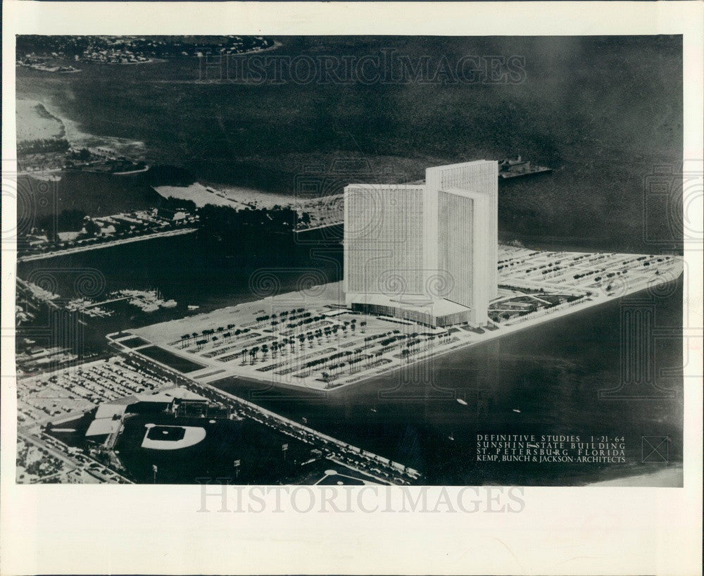 1964 St. Petersburg Florida Sunshine State Building Model Press Photo - Historic Images
