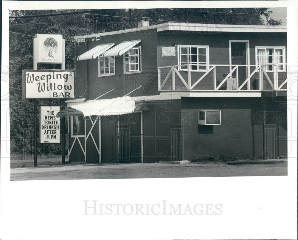 1979 Clearwater, Florida Weeping Willow Bar Press Photo - Historic Images