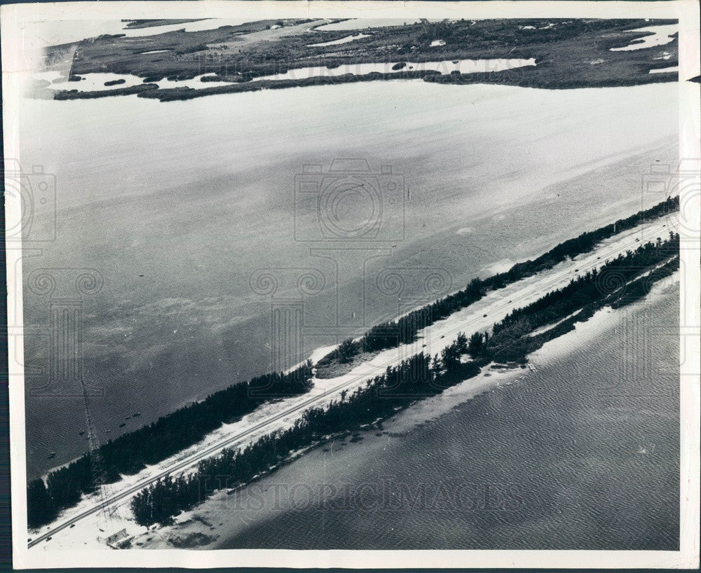 Undated St. Petersburg FL Gandy Causeway/Weedon Island Aerial View Press Photo - Historic Images