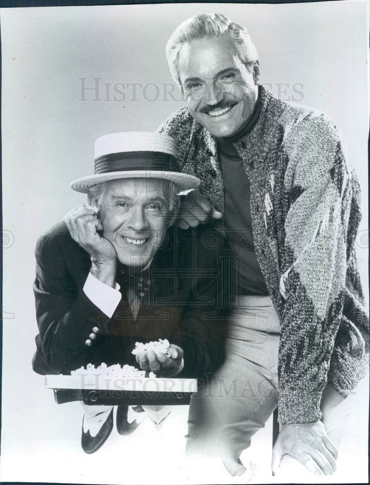 1986 Hollywood Actors Harry Morgan &amp; Hal Linden Press Photo - Historic Images