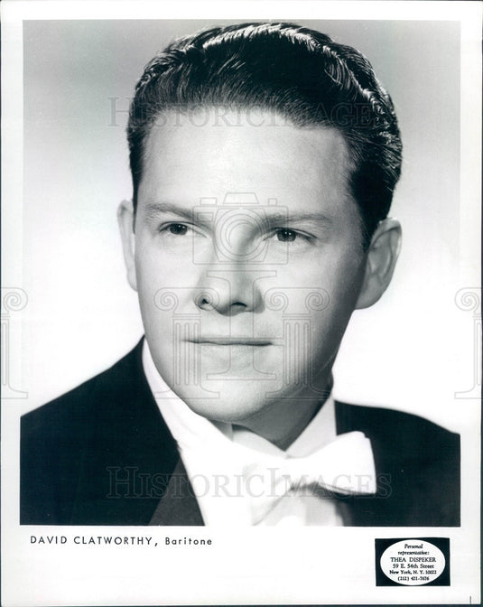 1984 Opera Baritone David Clatworthy Press Photo - Historic Images