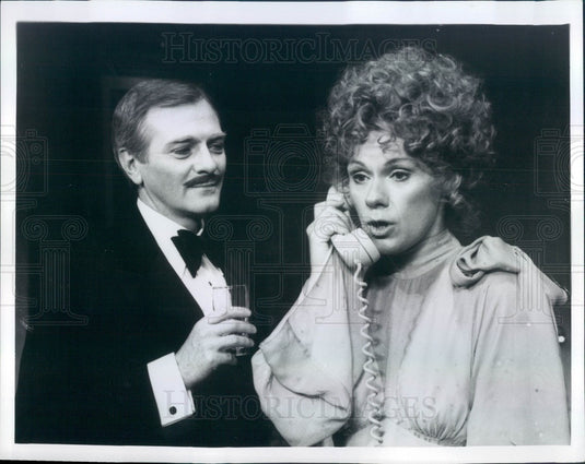 1977 Hollywood Actors George Grizzard & Tammy Grimes Press Photo - Historic Images