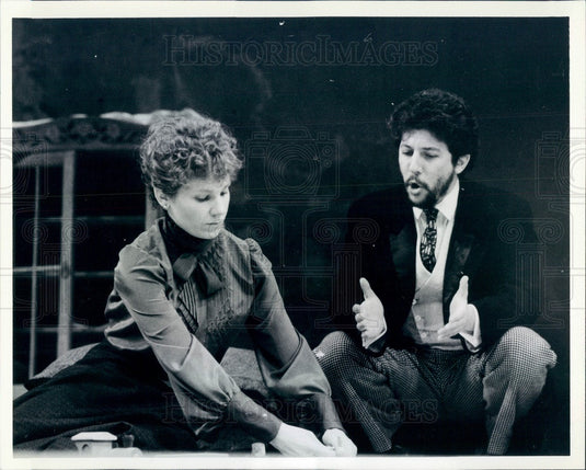 1985 Hollywood Actors Lindsay Crouse & Peter Reigert Press Photo - Historic Images