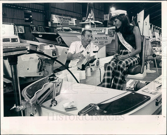 1973 Powerboat Racer Hugh Higinson Southeastern Boat Show Press Photo - Historic Images