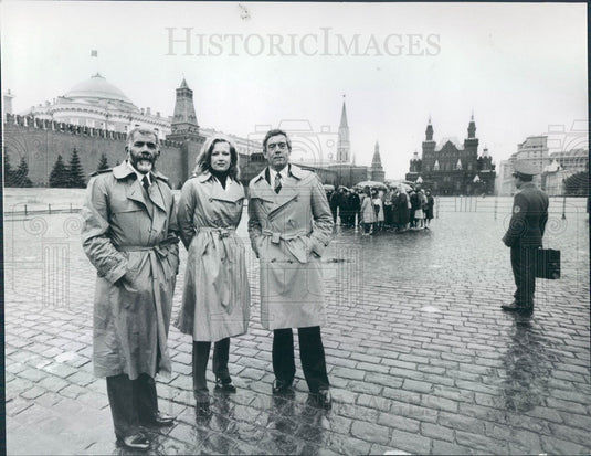 1987 News Correspondents Ed Bradley, Diane Sawyer & Dan Rather Press Photo - Historic Images