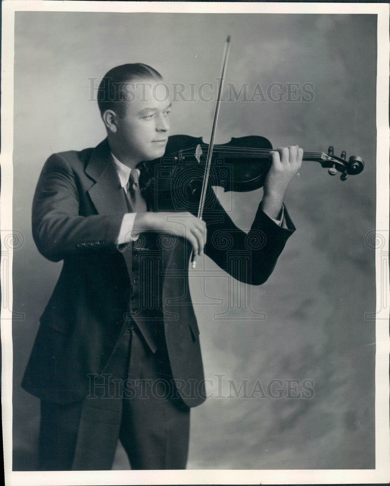 1936 Denver, CO Violinist Anton Landler Lamont School of Music Press Photo - Historic Images