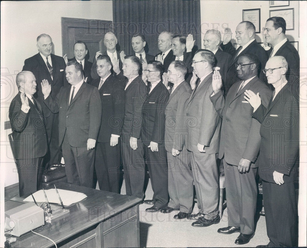1962 Chicago, Illinois Superior Court Judges Sworn In Press Photo - Historic Images