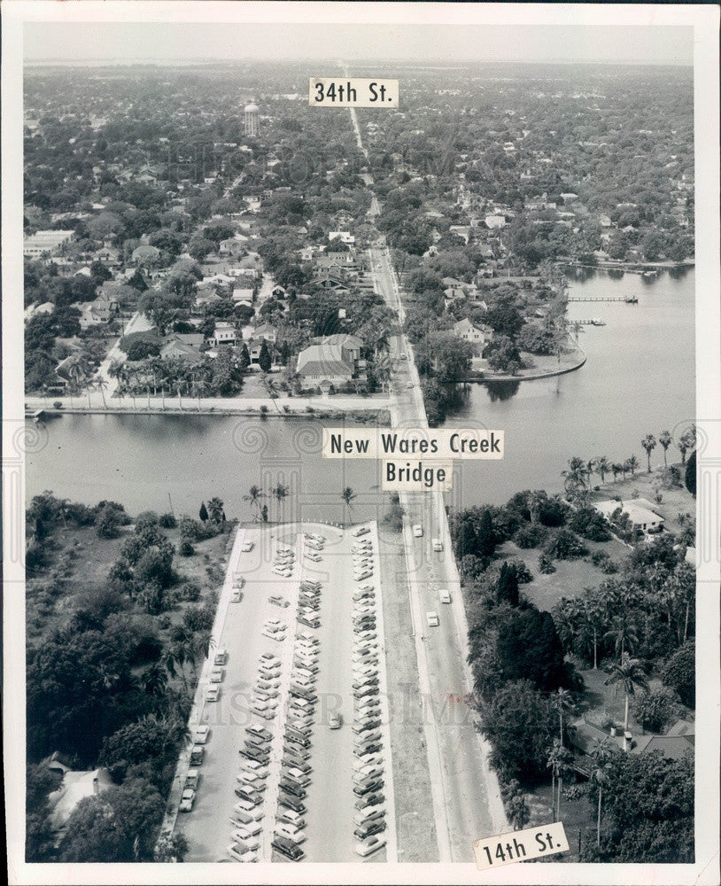 1958 Bradenton, Florida Manatee Avenue Project Aerial View Press Photo - Historic Images
