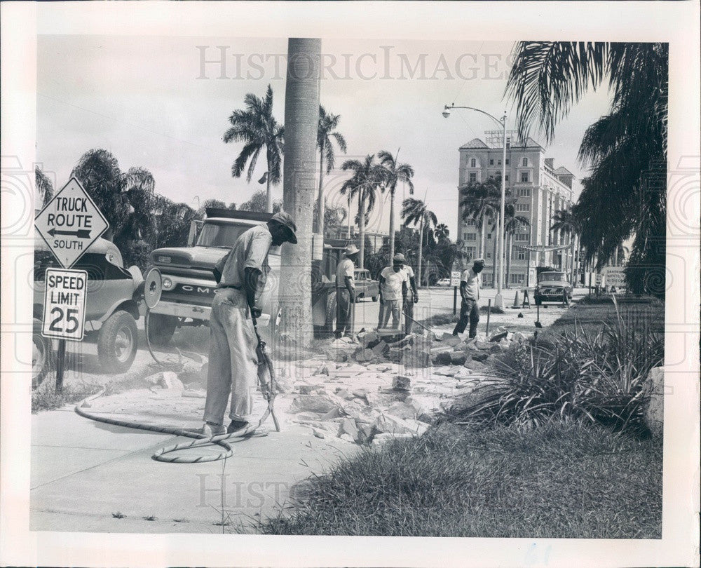 1964 Bradenton, Florida Municipal Auditorium New Sidewalk Press Photo - Historic Images