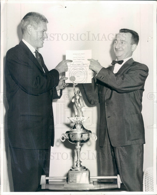 1960 Illinois Homebuilders Awards, Frank Aldridge & Martin Braun Press Photo - Historic Images