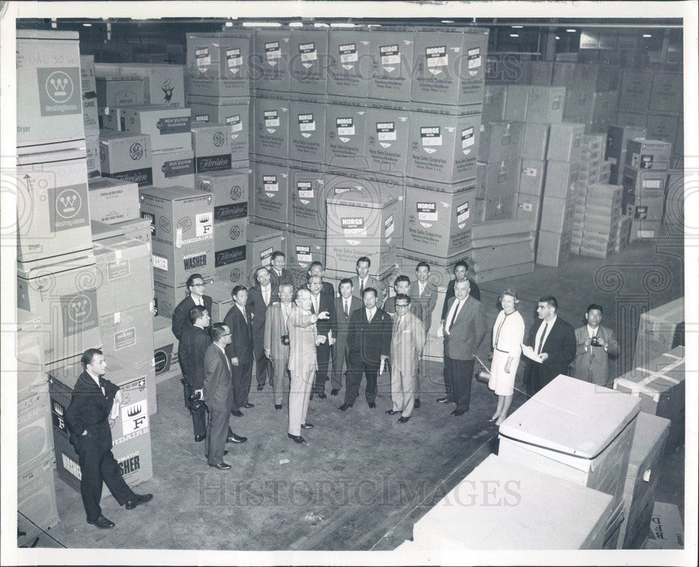 1963 Chicago, Illinois Polk Bros. Warehouse &amp; Sol Polk Press Photo - Historic Images