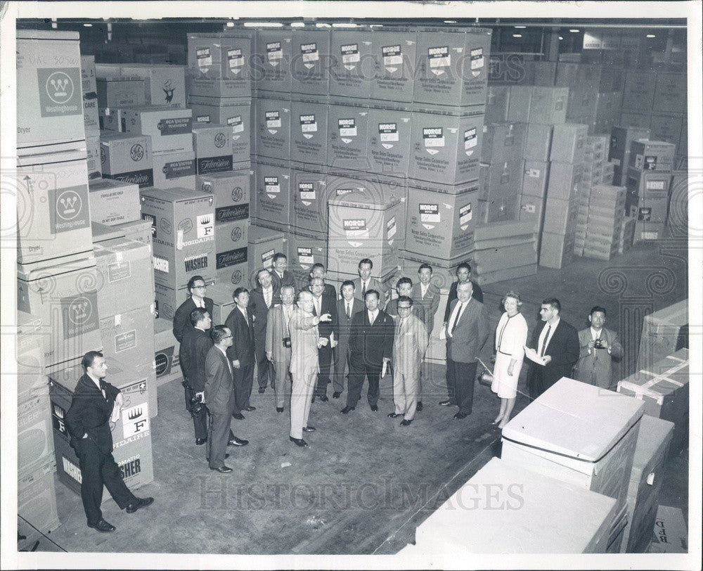 1963 Chicago, Illinois Polk Bros. Warehouse & Sol Polk Press Photo - Historic Images