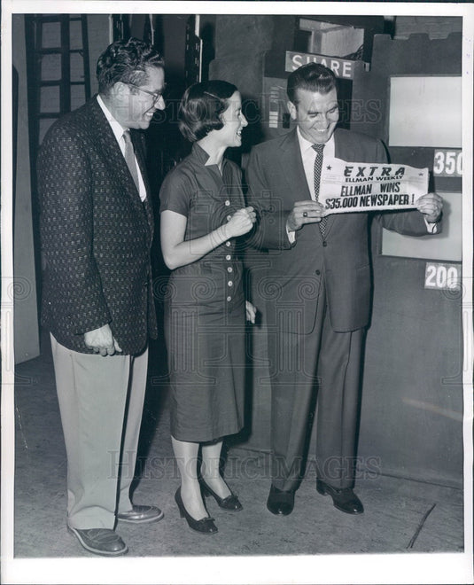 1956 Thornton, CO TV Game Show High Finance Winner Norma Ellman Press Photo - Historic Images