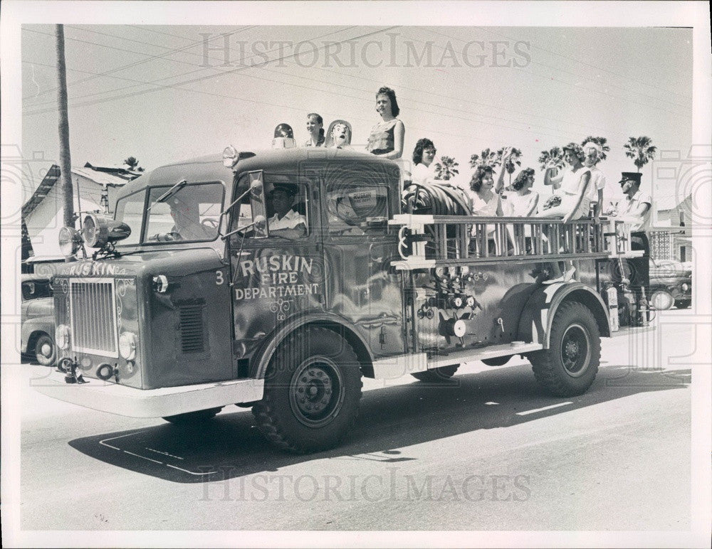 1981 Ruskin, Florida Ruskin Day, Fire Truck Press Photo - Historic Images