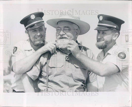 1959 Ruskin, Florida Fire Chief Tabb, Colding, Col. Cuny Press Photo - Historic Images