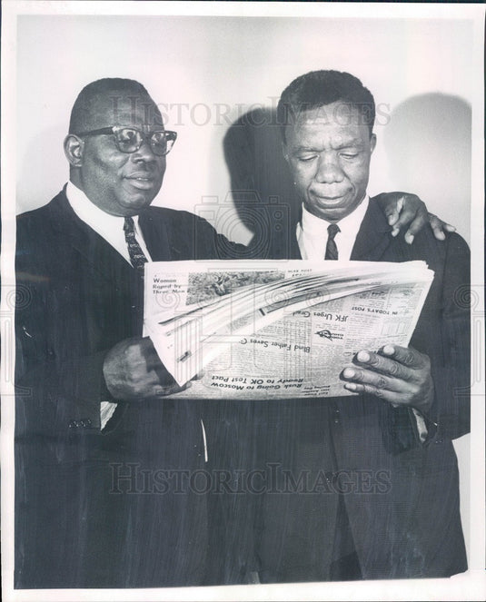 1963 Congolese Senators Francois Limete & Lievin Kalubye-Belchika Press Photo - Historic Images