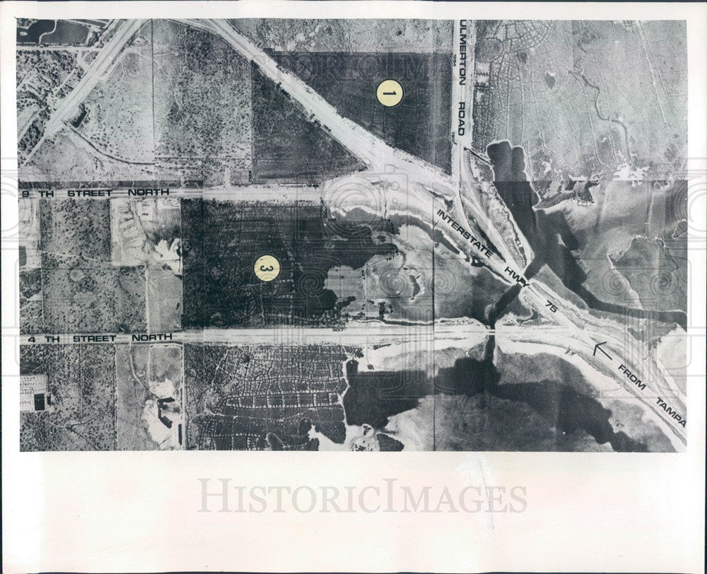 1973 St. Petersburg Florida Aerial View Press Photo - Historic Images