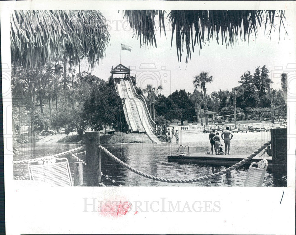 1982 Weeki Wachee Spring, Florida Flume Ride Press Photo - Historic Images