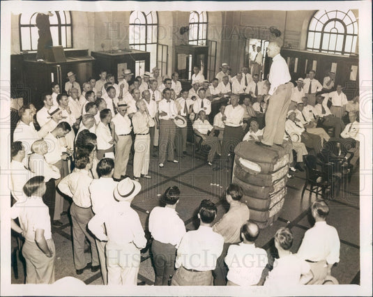Undated Cotton Auction Press Photo - Historic Images