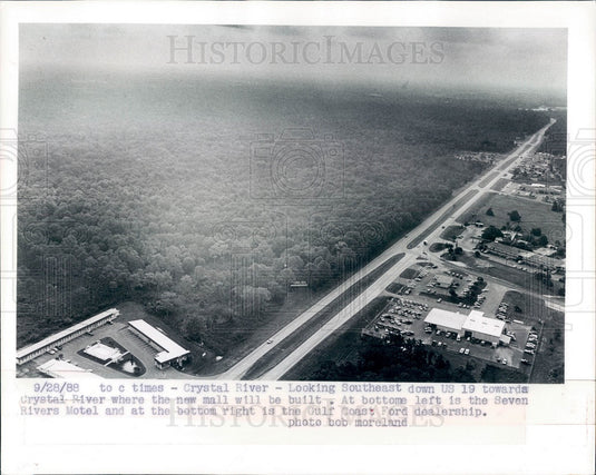 1988 Crystal River, Florida Aerial View Press Photo - Historic Images