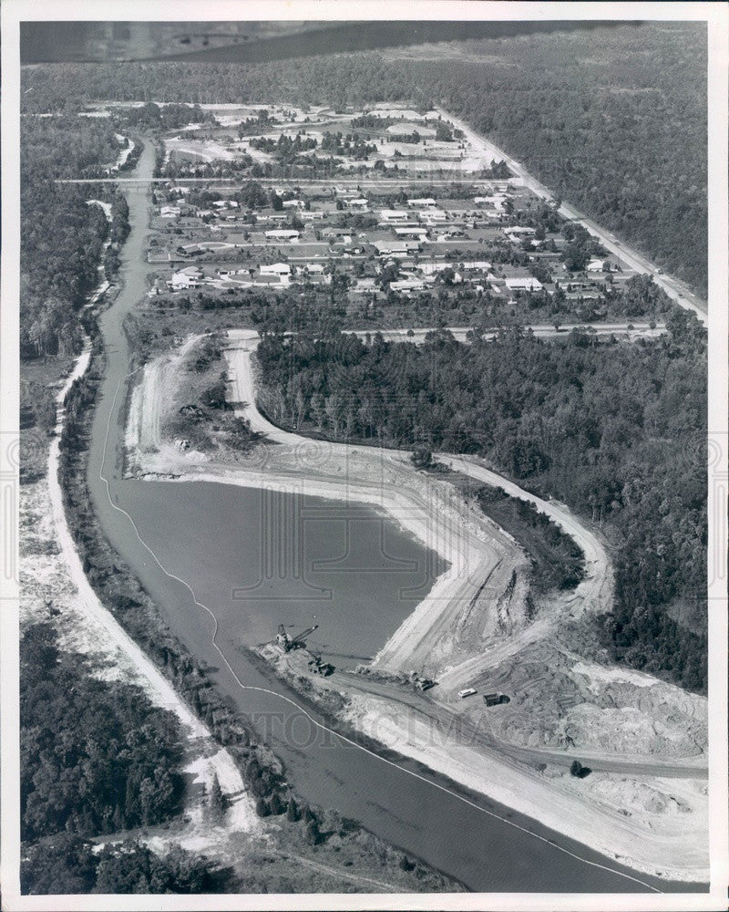 1979 Crystal River, Florida Crystal Cove Dredging Aerial View Press Photo - Historic Images