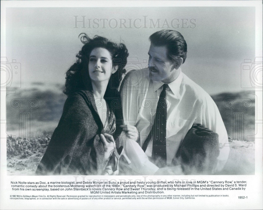 1982 Hollywood Actors Nick Nolte &amp; Debra Winger Press Photo - Historic Images
