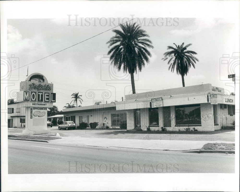 1986 St. Petersburg Florida Dolphin Motel Press Photo - Historic Images