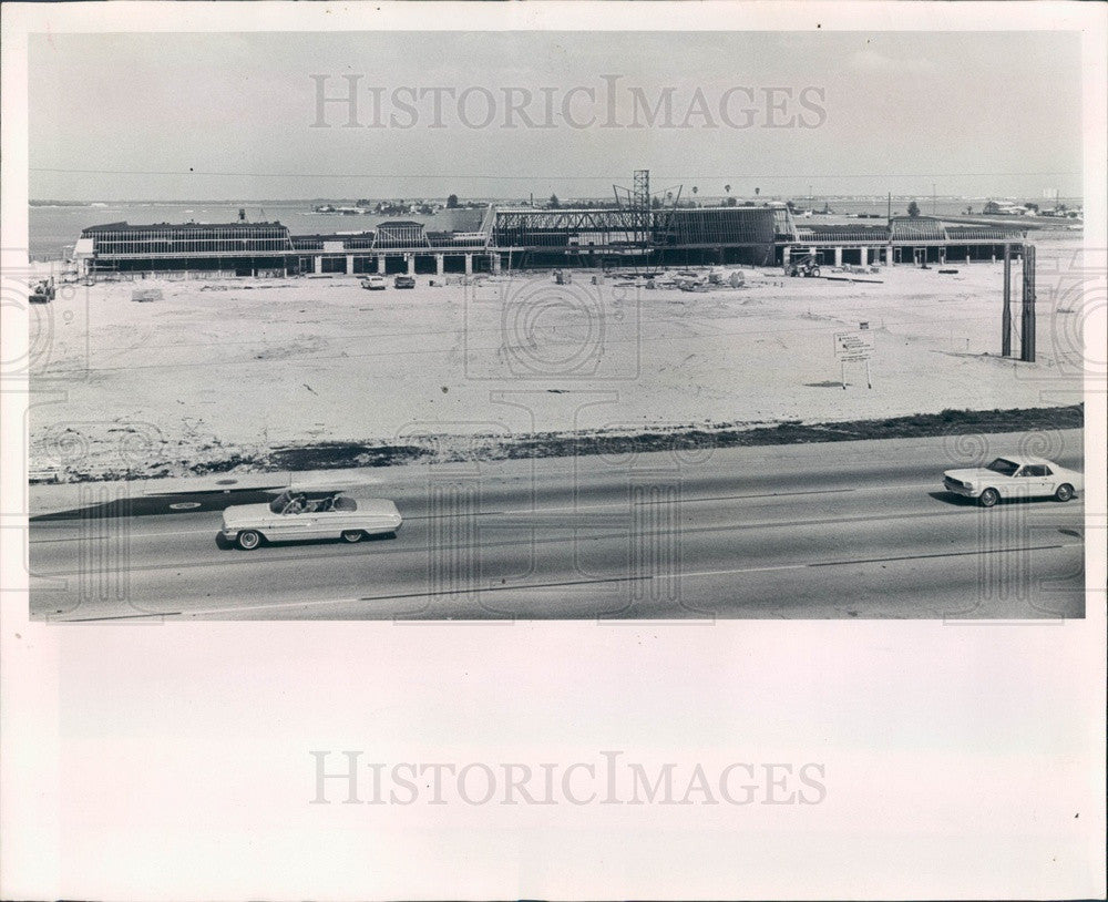 1967 St. Petersburg, FL Dolphin Village Shopping Center Construction Press Photo - Historic Images