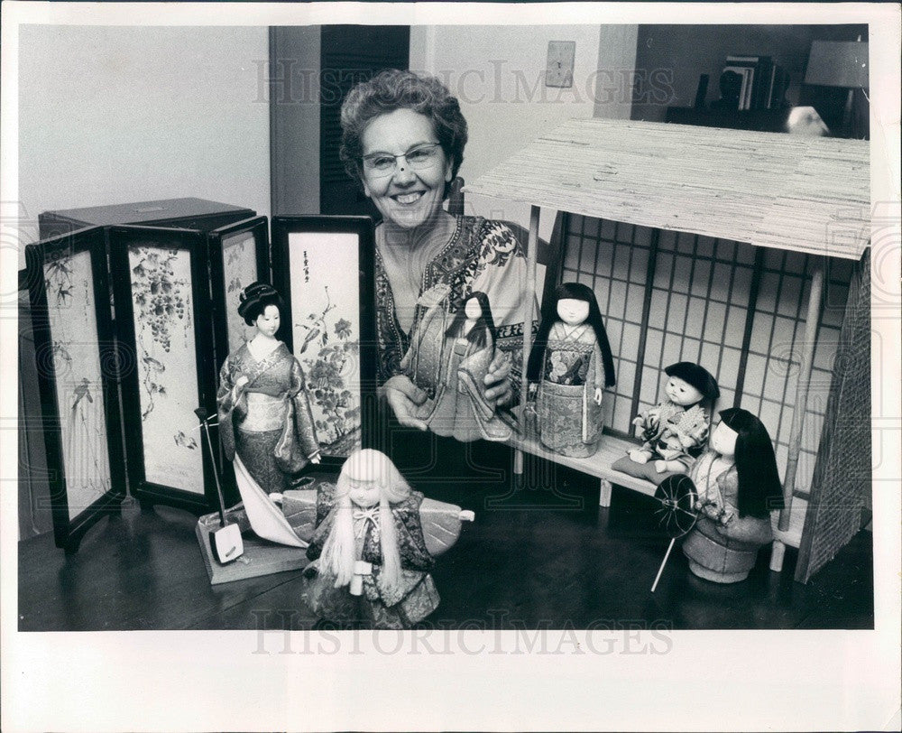 1972 St. Petersburg Florida Japanese Doll Collection Press Photo - Historic Images