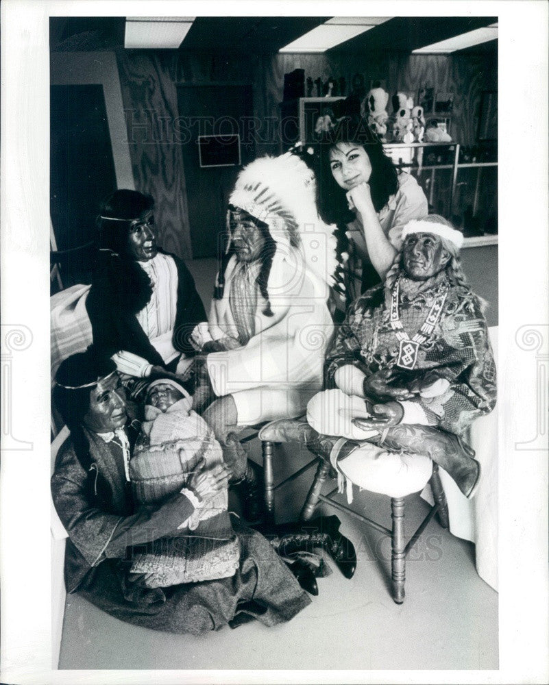 1988 Homosassa Springs, Florida Native American Life-Size Dolls Press Photo - Historic Images