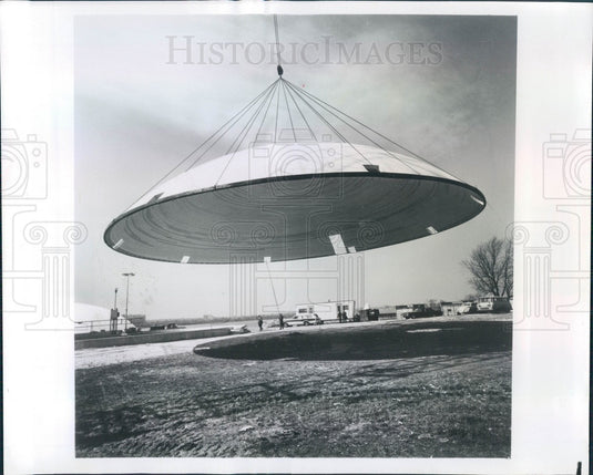 1969 Dow Chemical Co Dow Domes Styrofoam Sewage Tank Cover Press Photo - Historic Images