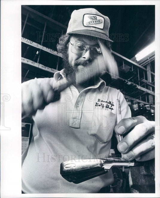 1981 Largo, Florida Donnelly's Golf Shop Technician Jeff Parrott Press Photo - Historic Images