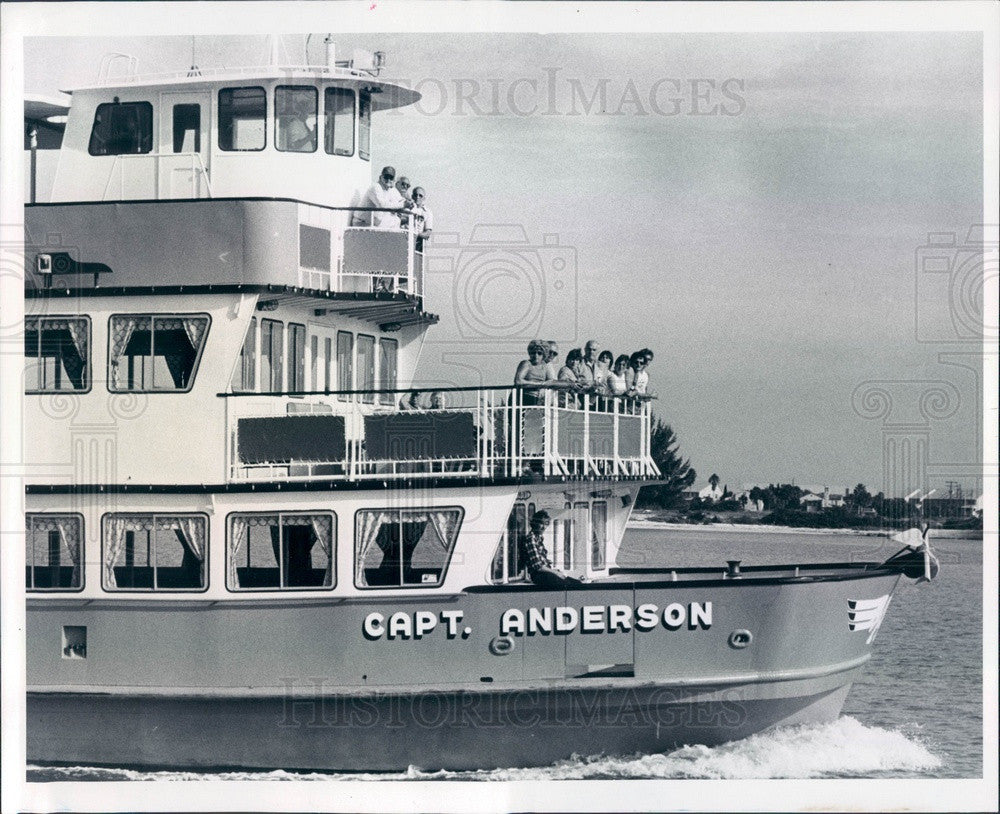 1984 St. Petersburg, FL Capt Anderson Dinner Cruise Ship Press Photo - Historic Images