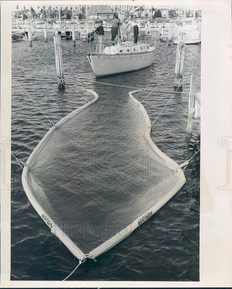 1967 St. Petersburg FL Municipal Marina Boat Bath/Sailboat Doubloon Press Photo - Historic Images